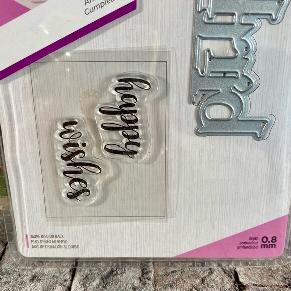 Gemini Crafters Companion Birthday Stamp Die Set 3.8 x 1.1 Card Making Scrapbook - Picture 3 of 4